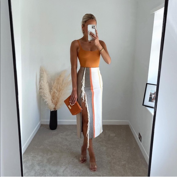 Zara striped skirt with fringes - Picture 1 of 15